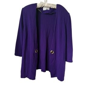 KAMA by‎ St John purple knit cardigan